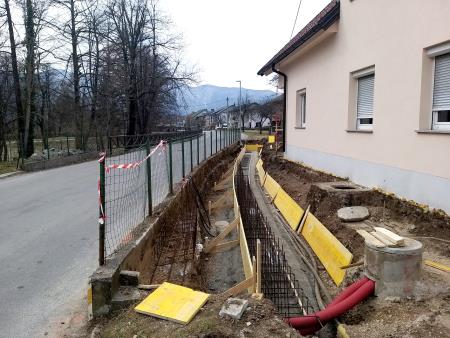 Izgradnja pločnika v Dolenji vasi 01 Foto Boštjan Otoničar